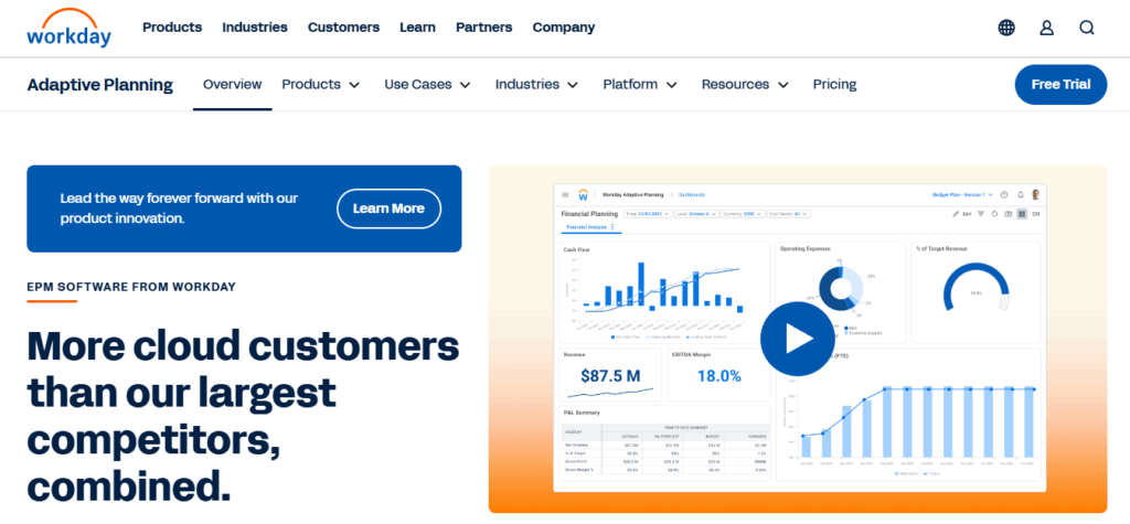 Workday Adaptive Planning